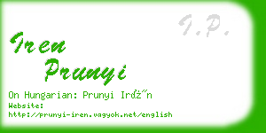 iren prunyi business card